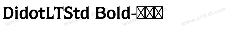 DidotLTStd Bold字体转换